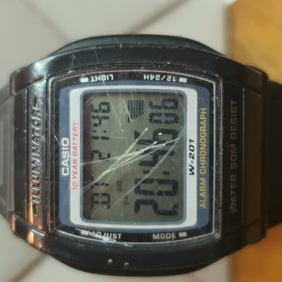 Casio Other - 10/$20 Casio w-201 Black Digital Alarm Chronograph Men's Watch